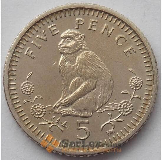 Гибралтар монета 5 пенсов 2001 КМ775 aUNC  арт. 15564