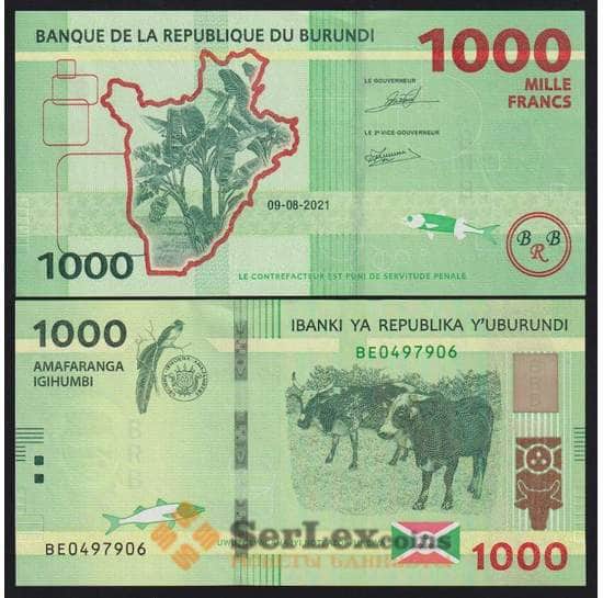 Бурунди банкнота 1000 франков 2021 Р51 UNC арт. 43798