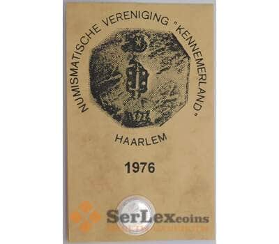 Нидерланды монета 25 центов 2001 КМ204 BU с надпечаткой арт. 42929
