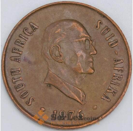 Южная Африка ЮАР 2 цента 1976 КМ92 XF Якобус Фуше арт. 57112