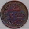 Люксембург монета 25 сантимов 1946 КМ45 XF  арт. 39314