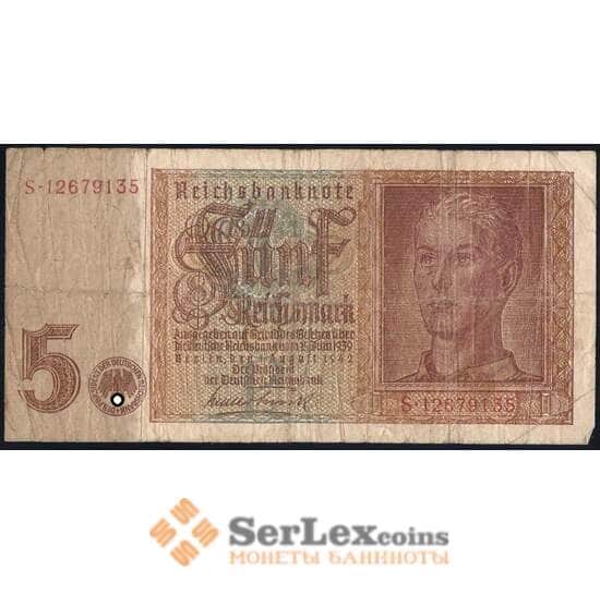Германия 5 рейхс марок 1942 Р186 F арт. 37991