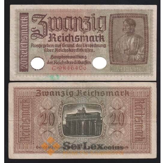 Германия 20 марок ND 1940-1945 РR139 F Оккупация арт. 54008
