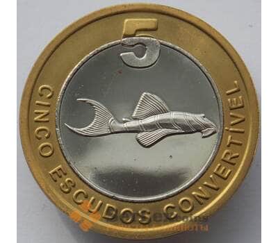 Монета Кабинда 5 эскудо 2005 UNC Рыба Биметалл (J05.19) арт. 16700