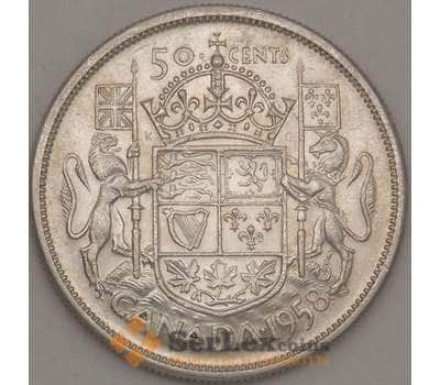 Монета Канада 50 центов 1958 AU арт. 21694