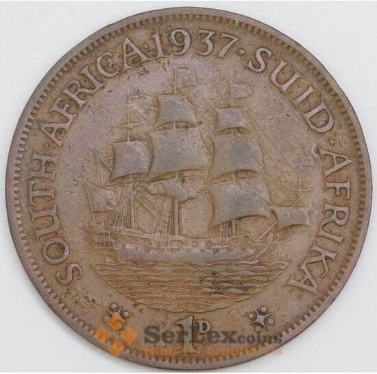 Южная Африка ЮАР 1 пенни 1937 КМ25 VF арт. 57076 Южная Африка ЮАР 1 пенни 1937 КМ25 VF арт. 57076