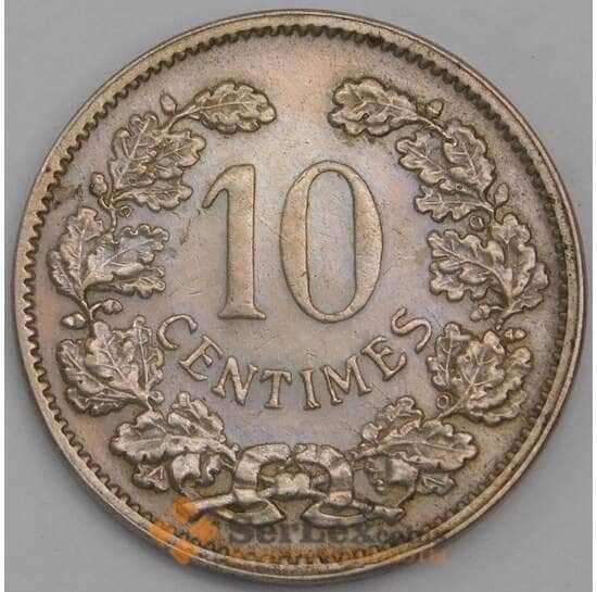 Люксембург монета 10 сантимов 1901 КМ25 XF арт. 42796
