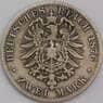Германия Пруссия монета 2 марки 1876 КМ506 VF  арт. 42755