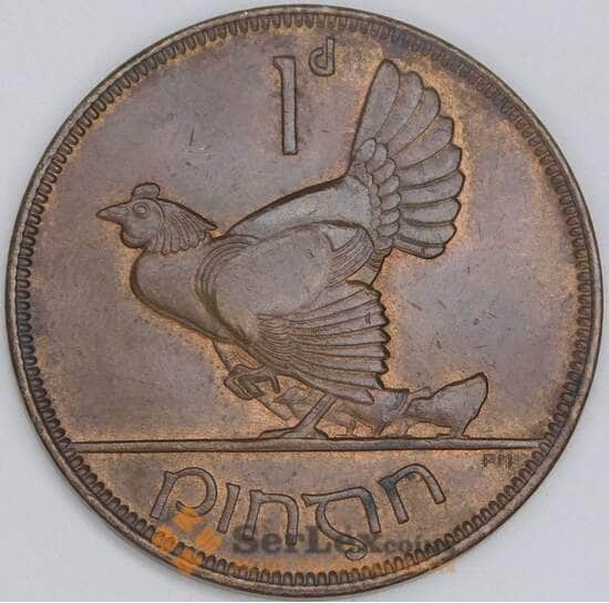 Ирландия 1 пенни 1928 КМ3 AU арт. 54962