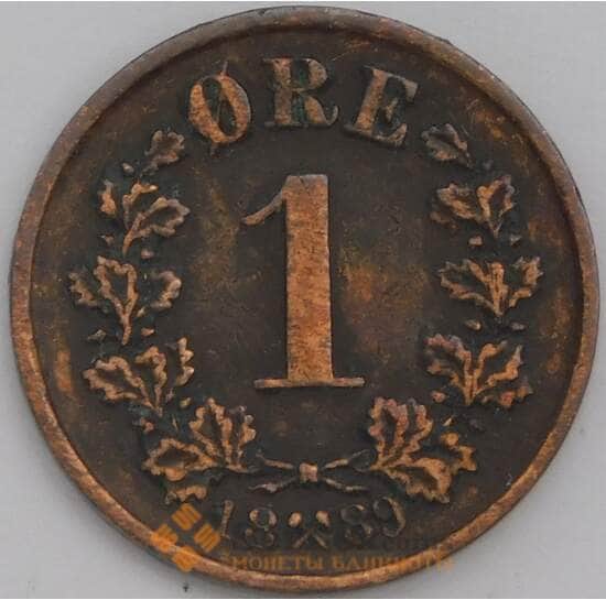 Норвегия 1 эре 1889 КМ352 XF арт. 39502