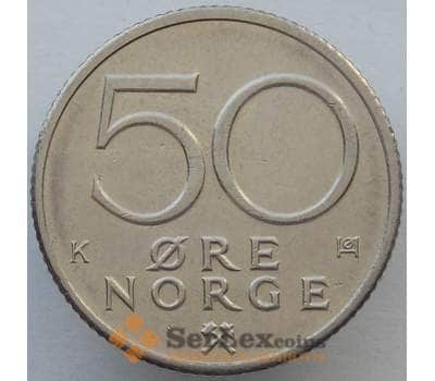 Монета Норвегия 50 эре 1988 КМ418 UNC (J05.19) арт. 16357