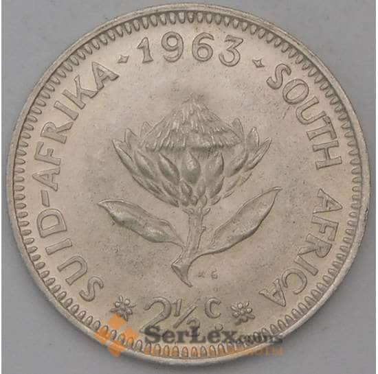 Южная Африка ЮАР 2 1/2 цента 1963 КМ58 Proof арт. 28169