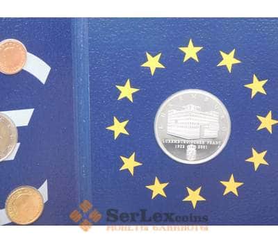 Монета Люксембург набор Евро 1 цент -2 евро 2007 (8 шт) + жетон серебро 2001 арт. 28290
