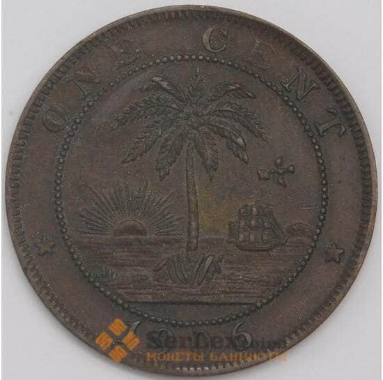 Либерия монета 1 цент 1906 КМ5 XF арт. 42712