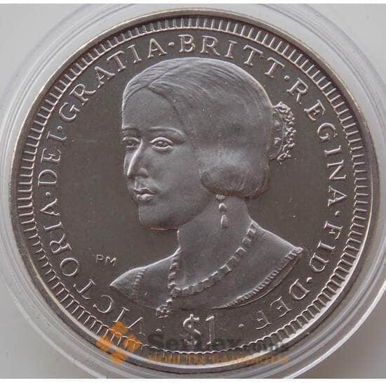 Британские Виргинские острова 1 доллар 2006 BU Королева Виктория арт. 13763