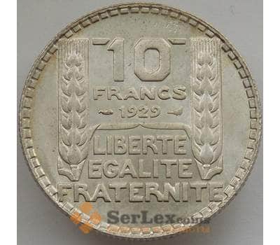 Монета Франция 10 франков 1929 КМ878 UNC Люкс арт. 12743