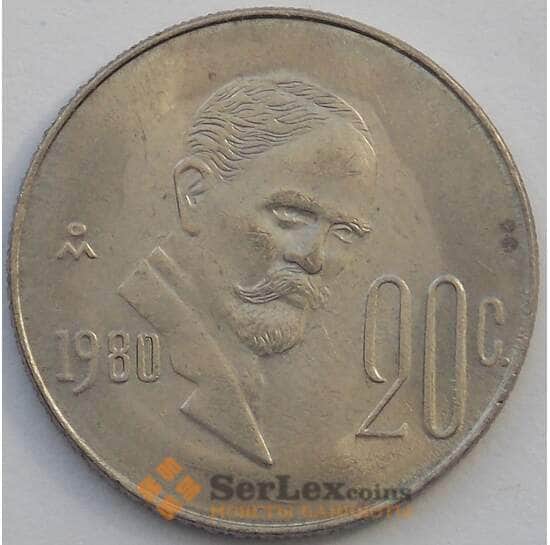 Мексика 20 сентаво 1980 КМ442 UNC (J05.19) арт. 17485