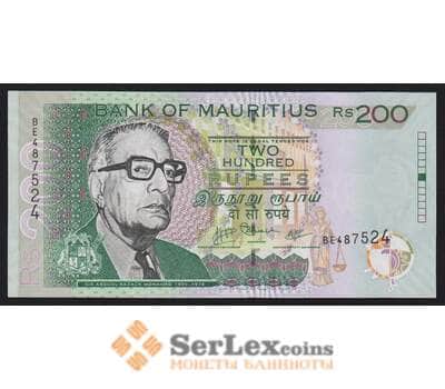 Маврикий 200 рупий 2007 Р57b UNC арт. 53205