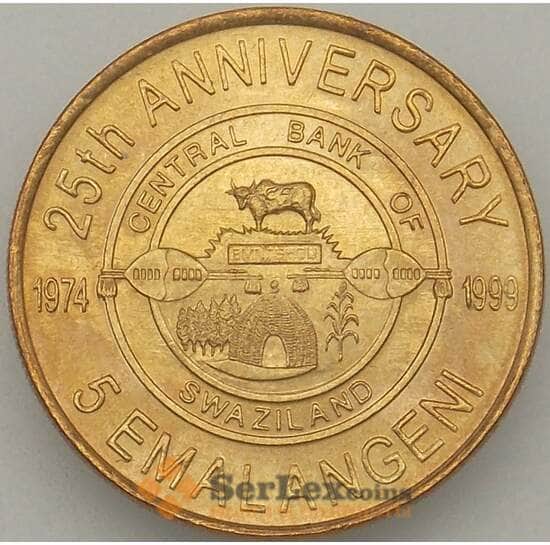 Свазиленд 5 эмалангени 1999 КМ53 UNC Центробанк (J05.19) арт. 18111