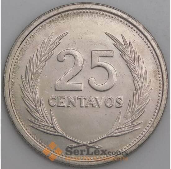 Сальвадор монета 25 сентаво 1994 КМ157b UNC арт. 44996