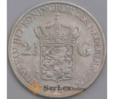 Нидерланды монета 2 1/2 гульдена 1933 КМ331 VF арт. 43529