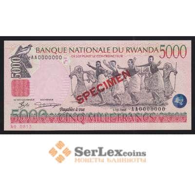 Руанда 5000 франков 1998 Р28s UNC образец арт. 55408