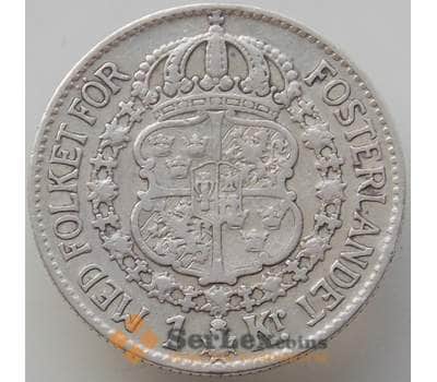 Монета Швеция 1 крона 1930 G КМ786 VF Густав V арт. 13119