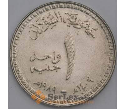 Судан монета 1 фунт 1989 КМ106  AU арт. 44827