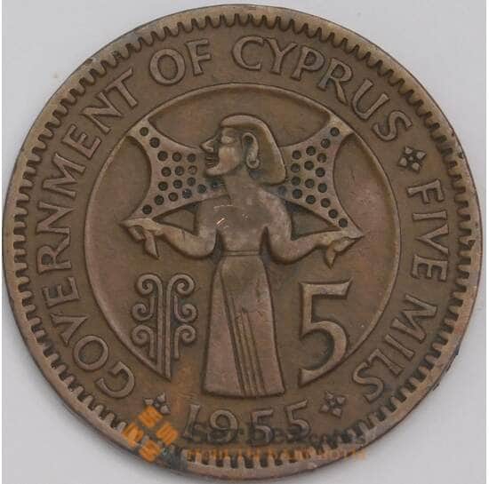 Кипр 5 милс 1955 КМ34 арт. 39206