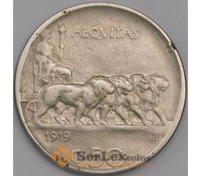 Италия 50 чентезимо 1919 КМ61 VF арт. 41702