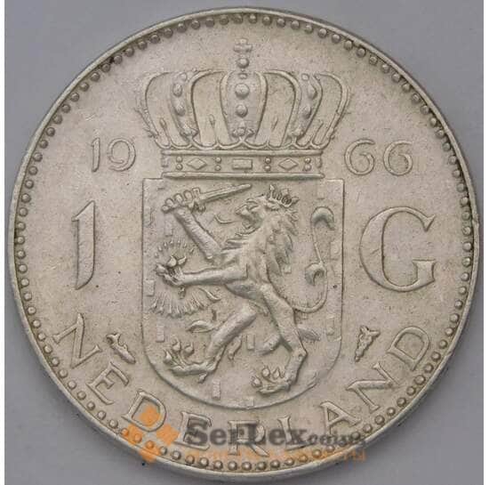 Нидерланды 1 гульден 1966 КМ184 XF Серебро арт. 31549