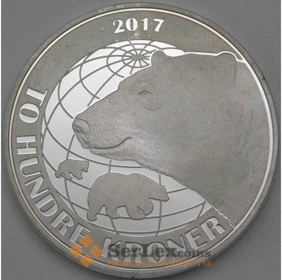 Свальбард 200 крон 2017 Медведь Prooflike арт. 26497