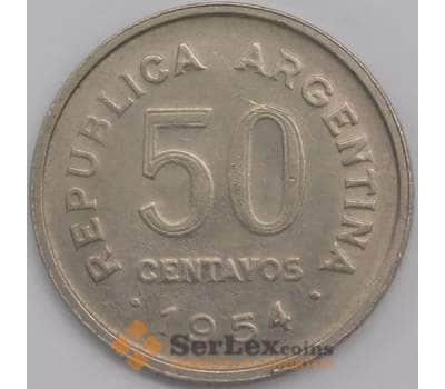 Монета Аргентина 50 сентаво 1954 КМ49 XF арт. 40482
