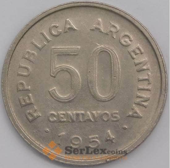 Аргентина 50 сентаво 1954 КМ49 XF арт. 40482