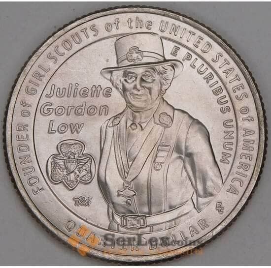 США 25 центов 2025 P UNC №17 Джульетта Гордон Лоу арт. 52666