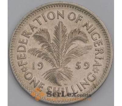 Нигерия монета 1 шиллинг 1959 КМ5 AU арт. 43515