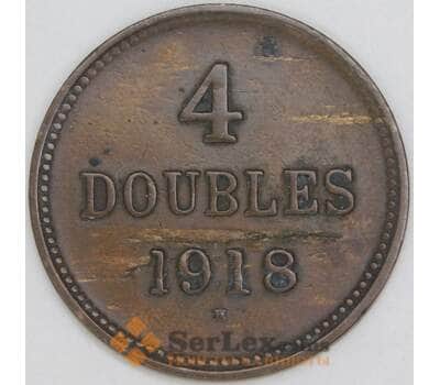 Гернси 4 дубля 1918 КМ13 VF арт. 54873
