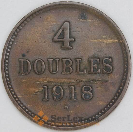 Гернси 4 дубля 1918 КМ13 VF арт. 54873 Гернси 4 дубля 1918 КМ13 VF арт. 54873