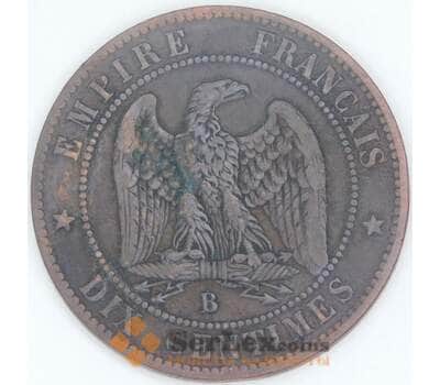 Франция 10 сантимов 1855 B КМ771 VF- арт. 56973