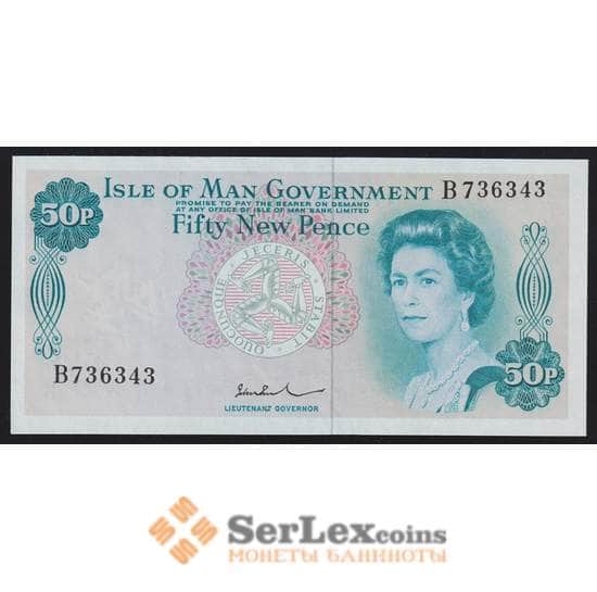 Мэн остров банкнота 50 пенсов ND (1972-1979) Р28с UNC арт. 40846