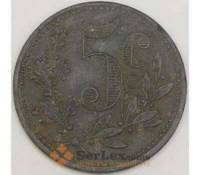 Алжир 5 сантимов 1917 TnA3 VF арт. 55141