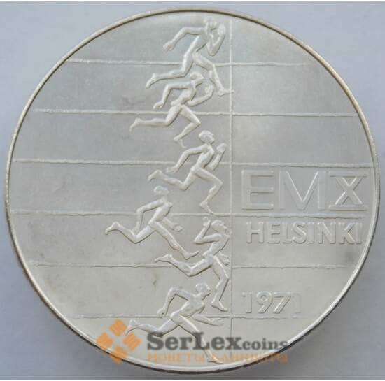 Финляндия 10 марок 1971 КМ52 UNC Серебро Легкая атлетика (J05.19) арт. 14898