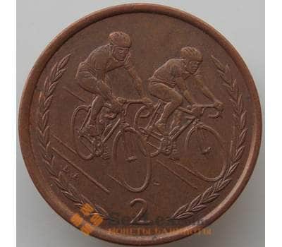 Монета Мэн остров 2 пенса 1996 КМ589 XF Велоспорт арт. 13907