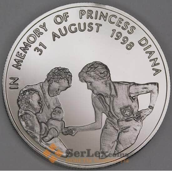 Либерия 5 долларов 1998 КМ1257 BU Диана держит за руку младенца арт. 55108 Либерия 5 долларов 1998 КМ1257 BU Диана держит за руку младенца арт. 55108