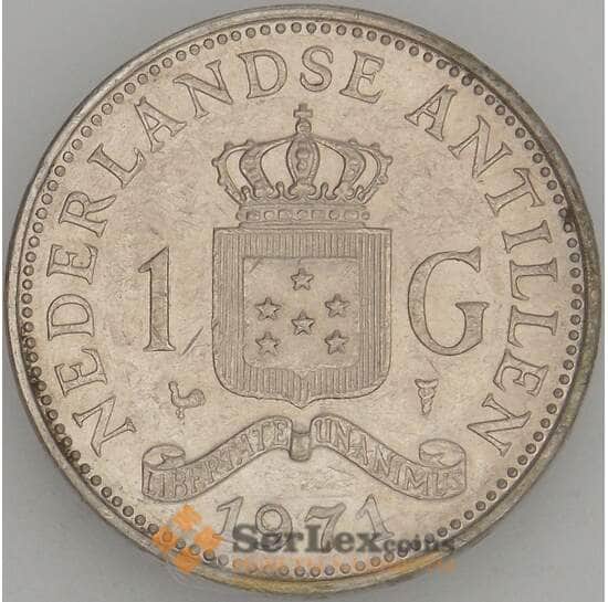 Нидерландские Антиллы 1 гульден 1971 КМ12 XF (J05.19) арт. 18615
