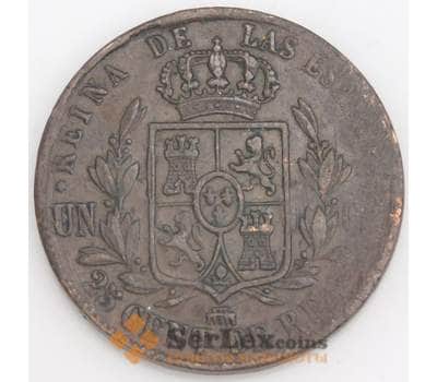 Испания монета 25 сентимо 1861 КМ615 VF арт. 45803