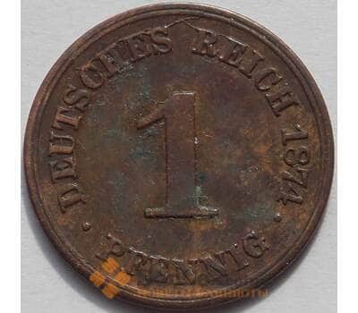 Монета Германия 1 пфенниг 1874 C КМ1 VF (J05.19) арт. 15078