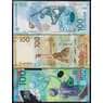 Россия набор купюр 100 рублей 2014 2015 2018 (3 шт.) UNC Сочи, Крым Футбол арт. 40752