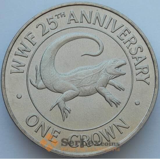 Теркс и Кайкос острова 1 крона 1988 КМ64 UNC Фонд Дикой природы (05.19) арт. 16845