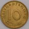 Германия монета 10 пфеннигов 1938 J КМ92 aUNC арт. 43864